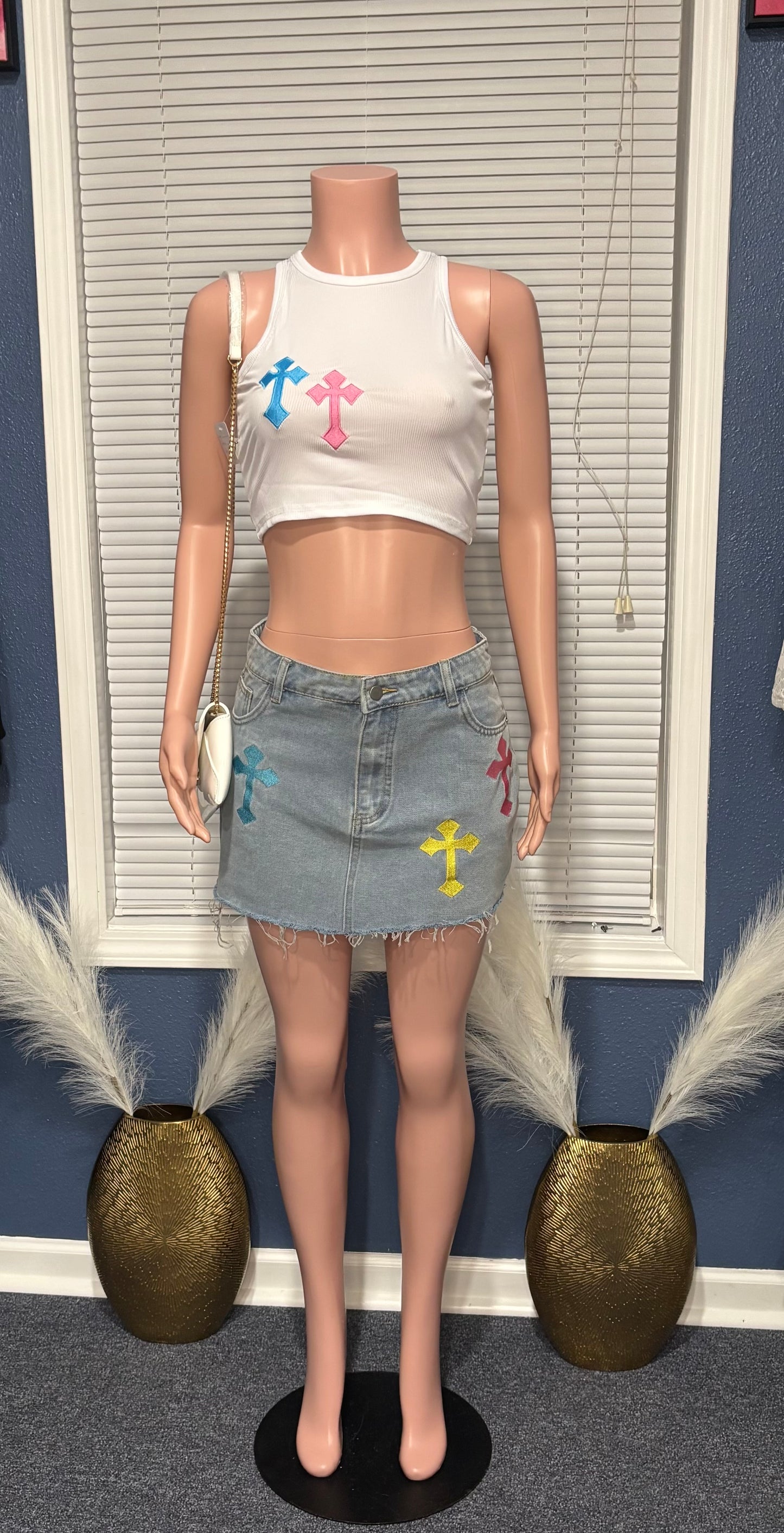 Don’t Cross Me Out Skirt Set