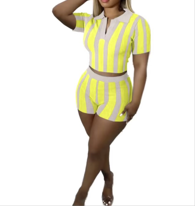 Stripe Short Set