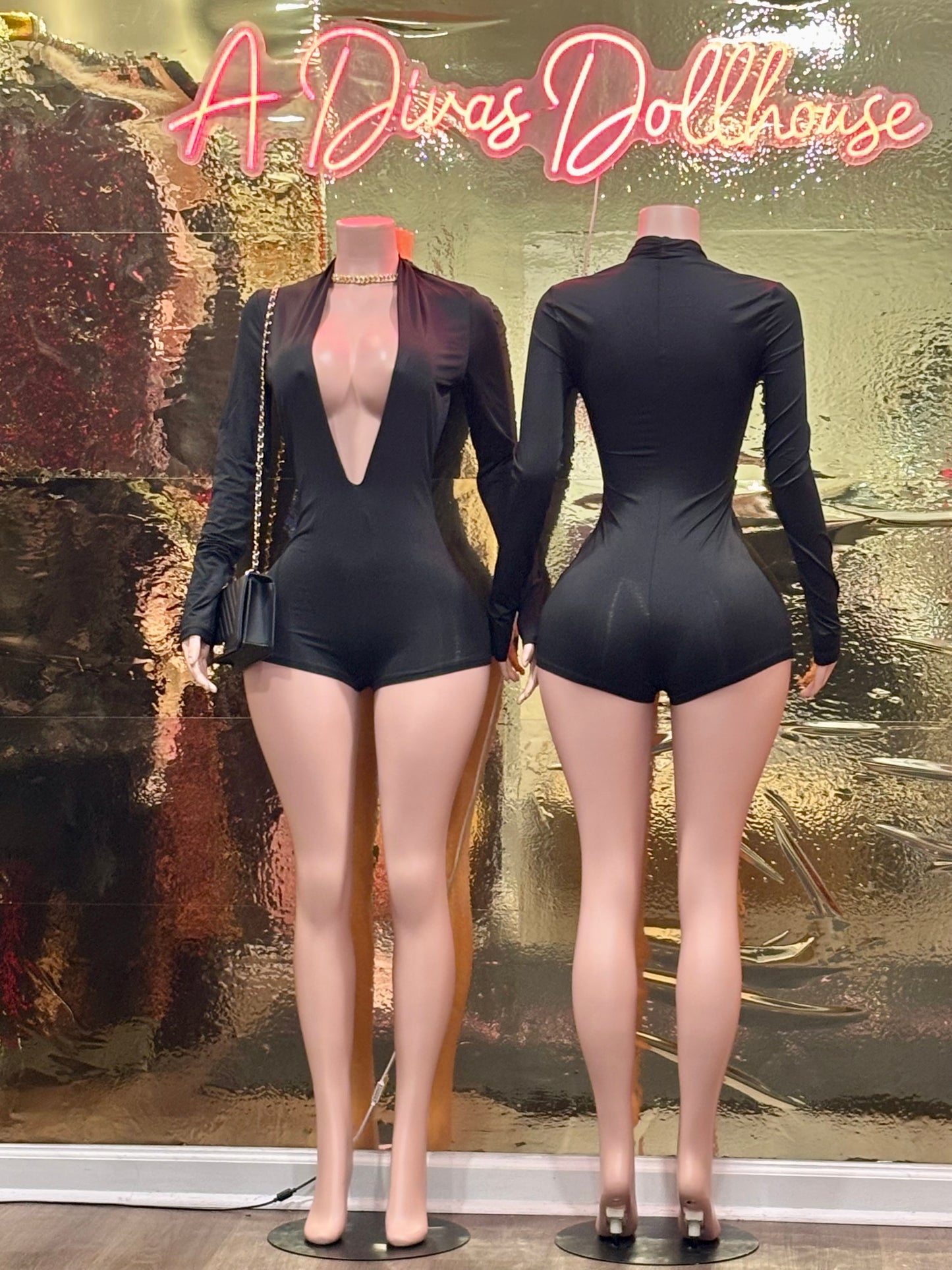 Deep V Romper
