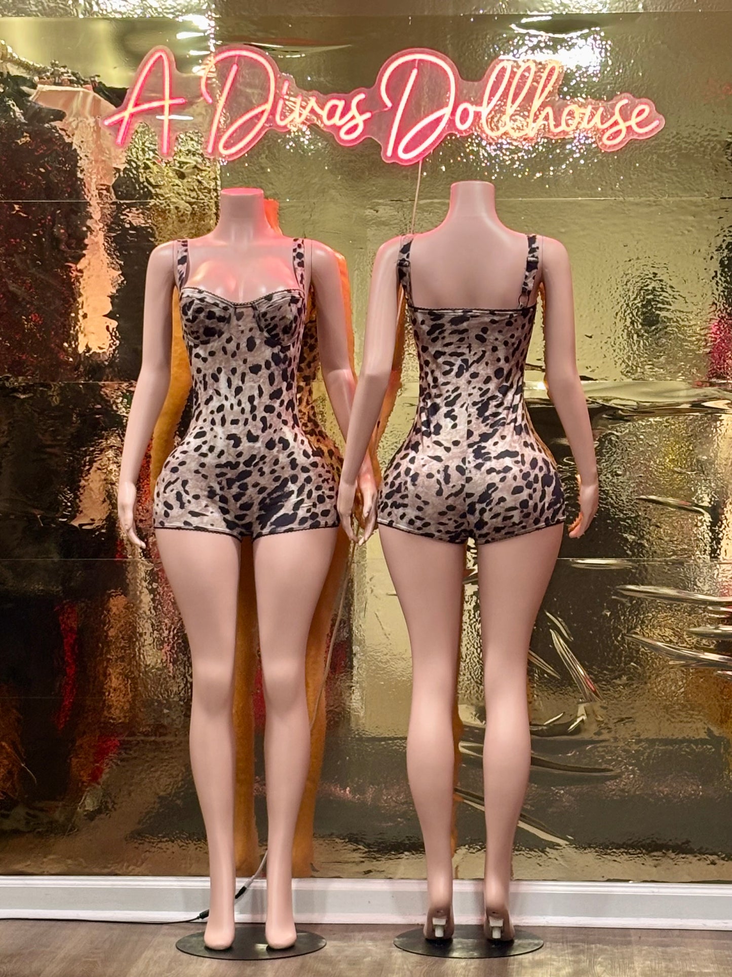 Leopard Things Romper
