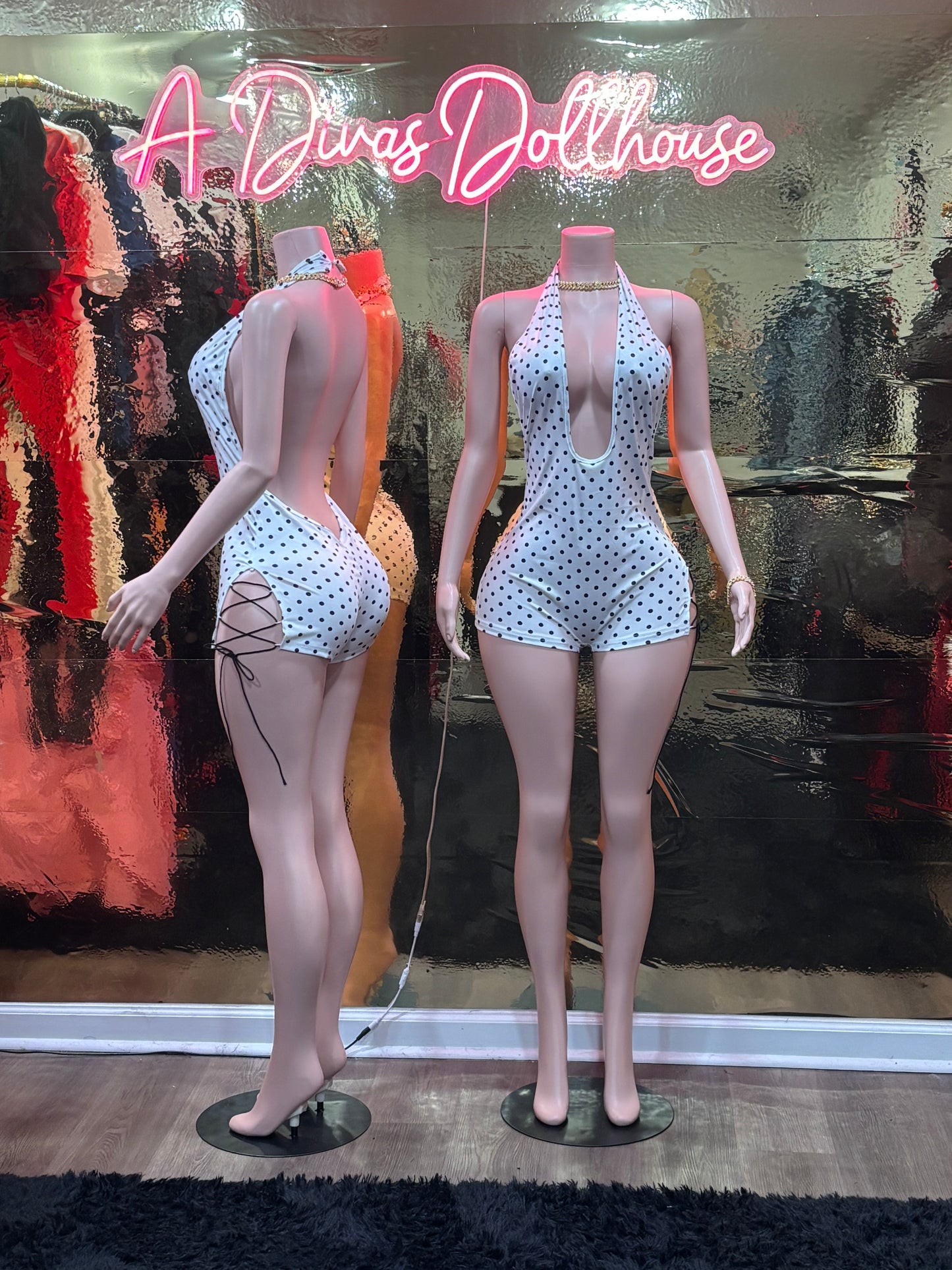 Polka Dot Halter Jumpsuit