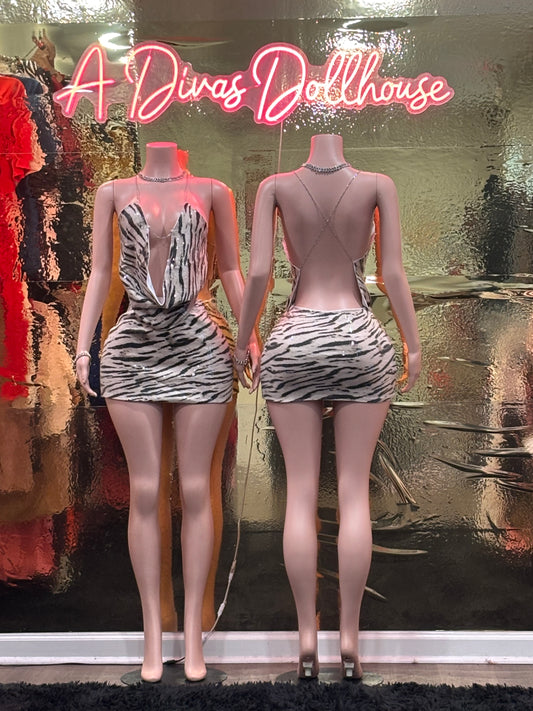 Zebra Sequence 2pc Skirt Set
