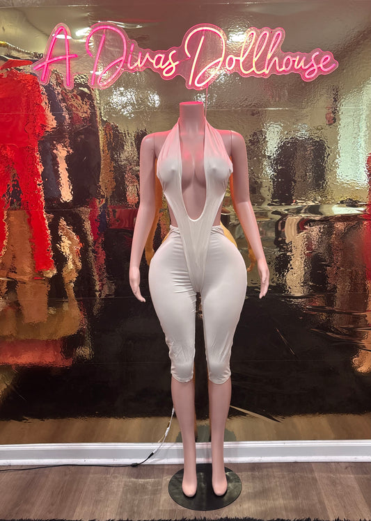 Deep V Jumpsuit
