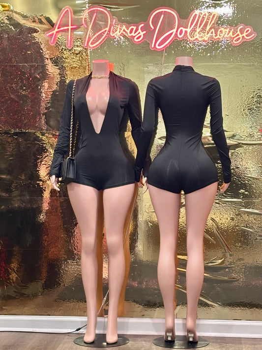 Deep V Romper