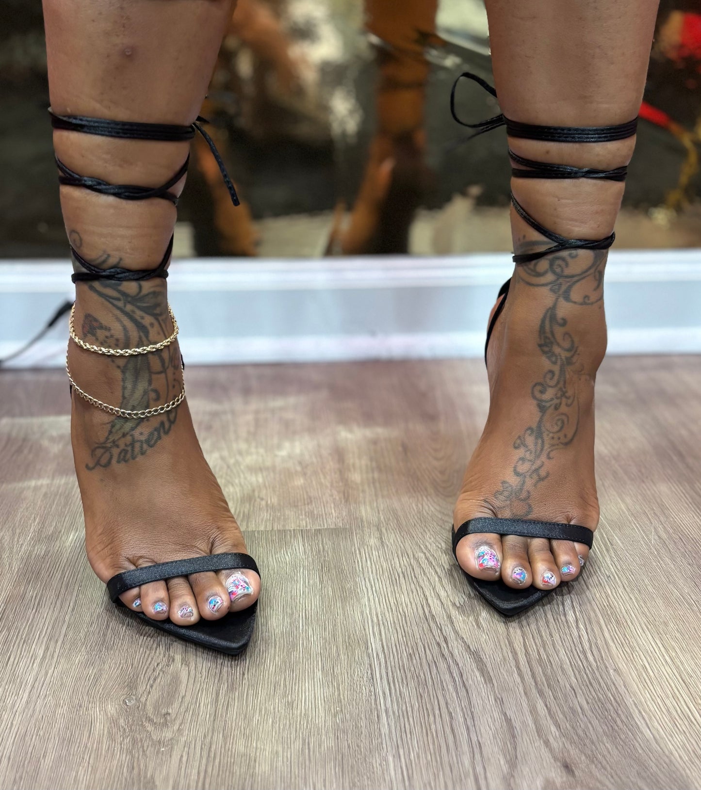 Pointed Toe Tie Me Up Heels