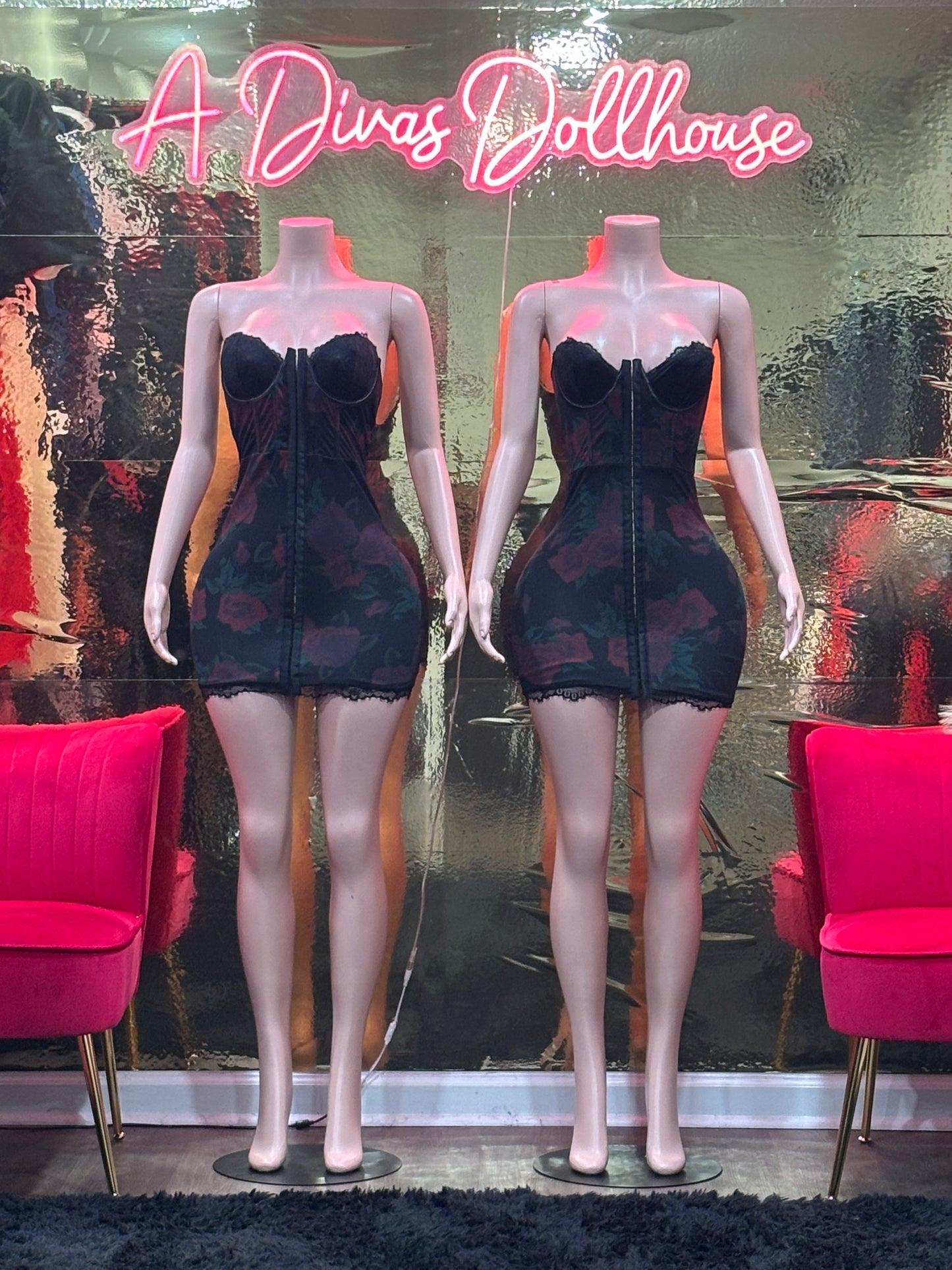 Corset Print Dress