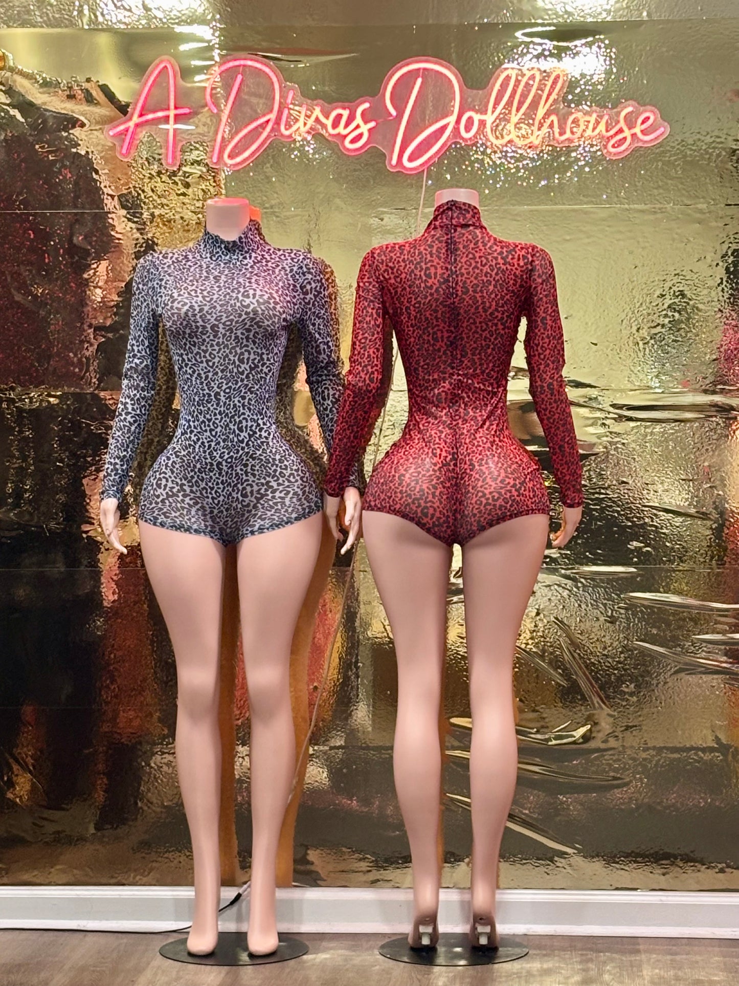 Body Con Print Romper